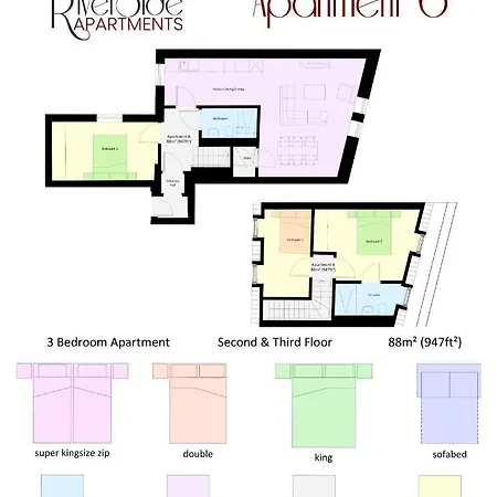 Vakantiehuis 6 3 Bedrooms, Sleeps X 6 York